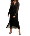 Listicle Skylar Wrap Maxi Dress In Black In Black