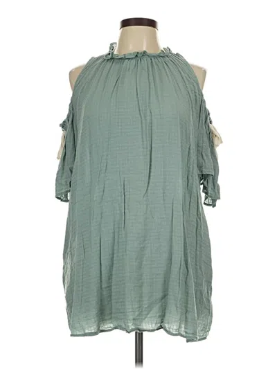 Pre-owned Listicle Sleeveless Blouse In Green