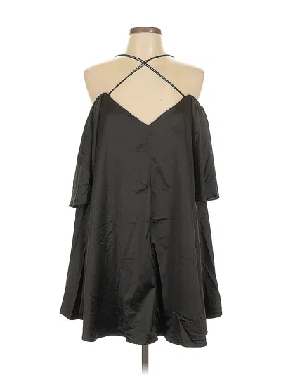 Pre-owned Listicle Sleeveless Top Black Cold Shoulder Neckline Tops