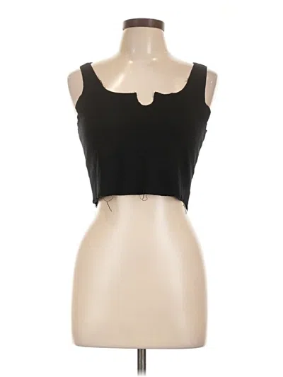 Pre-owned Listicle Sleeveless Top Black Keyhole Neckline Tops