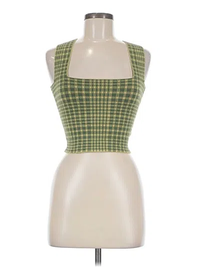 Pre-owned Listicle Sleeveless Top Green Square Neckline Tops