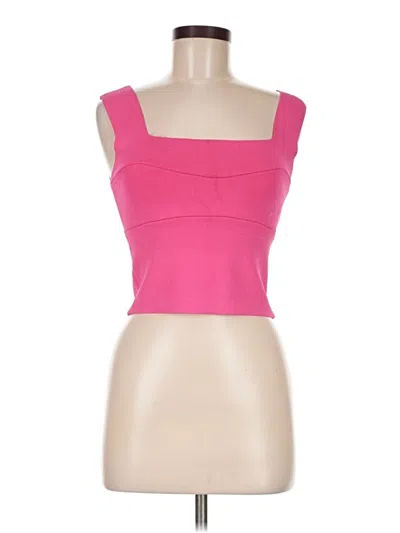 Pre-owned Listicle Sleeveless Top Pink Strapless Neckline Tops