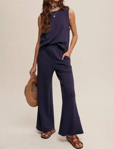 Listicle Soft Knit Sweatpant In Navy