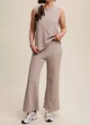 Listicle Soft Knit Tank And Sweatpant Set In Ash