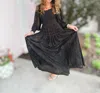 Listicle Take Me Back Lace Maxi Dress In Black