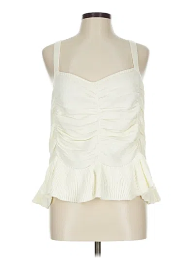Pre-owned Listicle Tank Top Ivory Strapless Neckline Tops In White