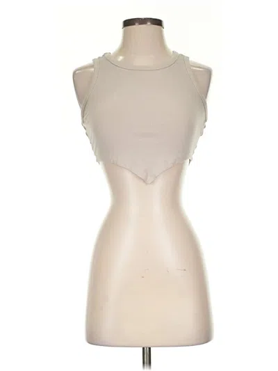 Pre-owned Listicle Tank Top Tan Halter Neckline Tops In Brown