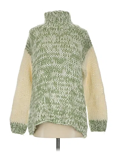 Pre-owned Listicle Turtleneck Sweater In Green