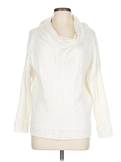 Pre-owned Listicle Turtleneck Sweater In White