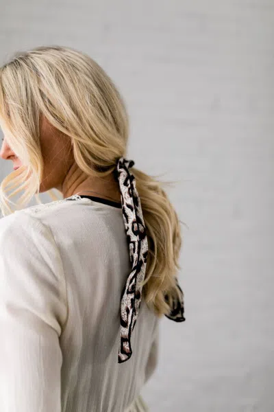 Listicle Women's Natural Look Leopard Hair Tie In Brown In Multi