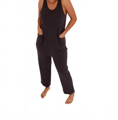Listicle Women's Throw On Jumpsuit In Charcoal In Black