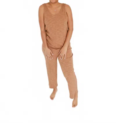 Listicle Women's Throw On Jumpsuit In Clay In Brown