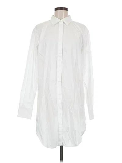 Pre-owned Lita By Ciara 3/4 Sleeve Button Down Shirt In White