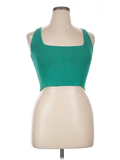 Pre-owned Lita By Ciara Tank Top Green Strapless Neckline Tops