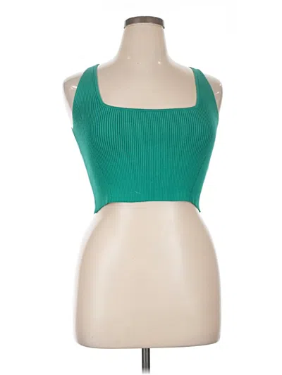 Pre-owned Lita By Ciara Tank Top Green Strapless Neckline Tops