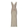 Lita Couture Women's All Eyes On You Silver Sequin Gown Dress In Silver