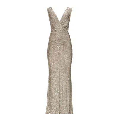Lita Couture Women's All Eyes On You Silver Sequin Gown