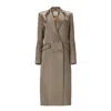 LITA COUTURE WOMEN'S BELTED MIDI TRENCH COAT IN LIQUID SILVER