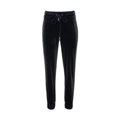 Lita Couture Women's Black Velvet Sweatpants
