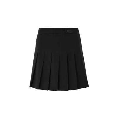 Lita Couture Women's Black Wool Blend Mini Skirt