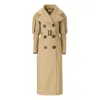 Lita Couture Women's Gold Statement Pleated Shoulders Trench Coat In Gold