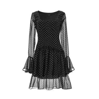 Lita Couture Mini Polka Dress With Ruffles