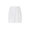 Lita Couture Women's Mini Skirt In White Linen In White