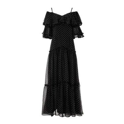 Lita Couture Women's Off The Shoulder Latino Dress In Black