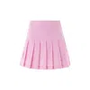 Lita Couture Linen Blend Tennis Skirt In Pink/purple