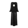 Lita Couture Women's Ruched Maxi Dress In Black In Black