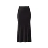 Lita Couture Women's Side-slit Midi Skirt In Black In Black