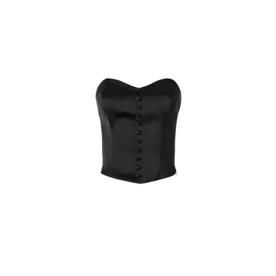 Lita Couture Women's Strapless Corset Top In Black