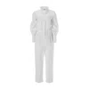Lita Couture Women's Summer Breeze Jumpsuit In White Linen In White