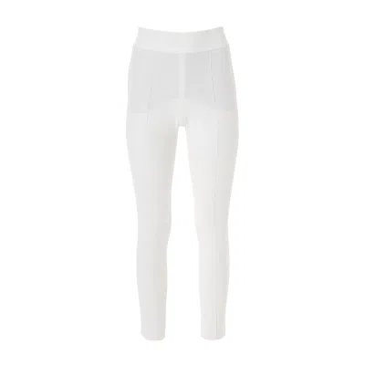 Lita Couture Women's White High-waisted Trousers