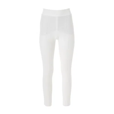 Lita Couture High-waisted White Trousers