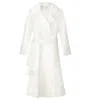 Lita Couture Women's White See Through Butter Organza Coat In White
