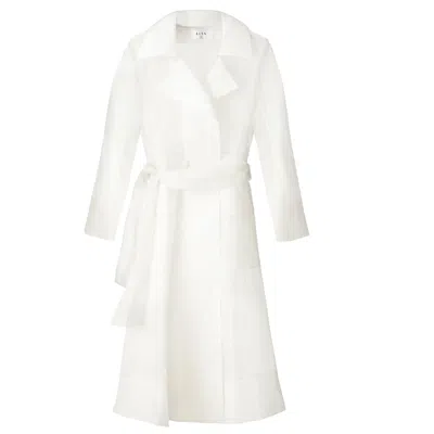 Lita Couture Women's White See Through Butter Organza Coat