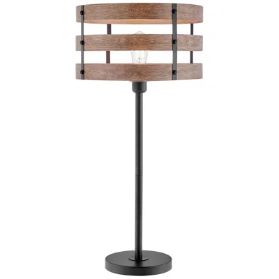 Lite Source Balta 30 1/4" High Wood And Black Metal Table Lamp
