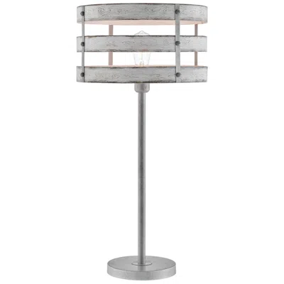 Lite Source Balta 30 1/4" Wood And Brushed Metal Table Lamp