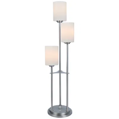 Lite Source Bess 34" High Brushed Nickel 3-light Table Lamp