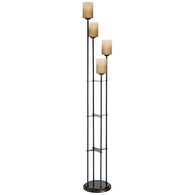 Lite Source Bess 71" High Dark Bronze 4-light Torchiere Floor Lamp
