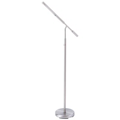 Lite Source Cayden Iii Adjustable Height Modern Nickel Led Floor Lamp