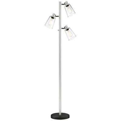 Lite Source Colinton 67 1/2" Brushed Nickel 3-light Metal Floor Lamp