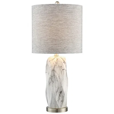 Lite Source Coliseo 28 1/2" Marbleized White Modern Ceramic Table Lamp