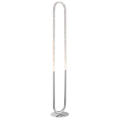 Lite Source Cubby 55" High Modern Oval Chrome Led Floor Lamp