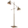 Lite Source Cupola 59" Brushed Brass Modern 2-light Floor Lamp