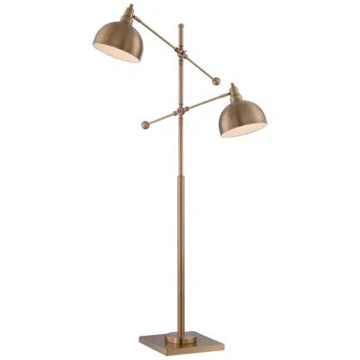 Lite Source Cupola 59" Brushed Brass Modern 2-light Floor Lamp