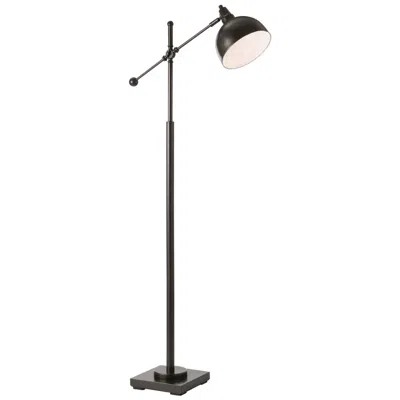 Lite Source Cupola Adjustable Height Bronze Metal Task Floor Lamp