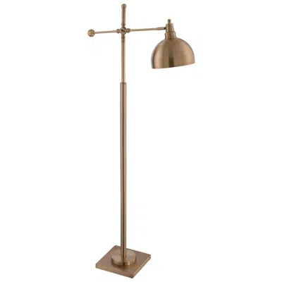 Lite Source Cupola Adjustable Height Brushed Brass Downbridge Floor Lamp