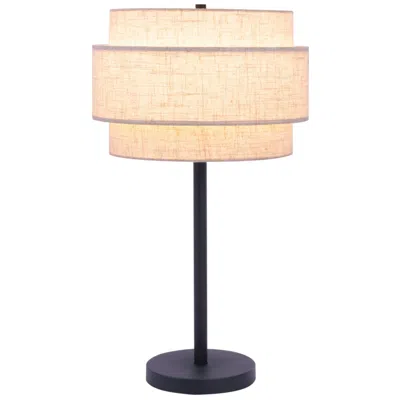 Lite Source Deena 28 1/4" High Black Finish Tiered Shade Table Lamp